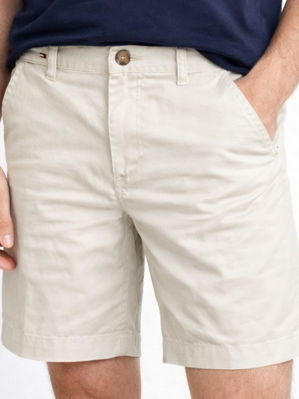 Tommy Hilfiger Khaki Chino Shorts Boys Size 18 Stretch Classic Preppy NWT Beige